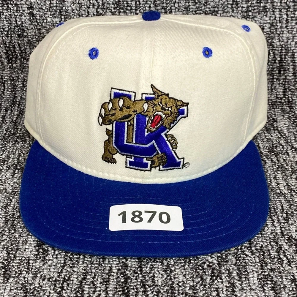 Vintage Kentucky Wildcats Snapback Hat New Era Dupont Visor Pro Model USA Made